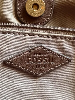 FOSSIL Gwen Shopper Tote Chocolate Brown Leather/Suede Shoulder Bag Convertible thumbnail 5
