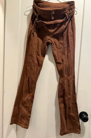 Brown Flared Pants Y2k Vibes Size‎ Small Size undefined thumbnail 1