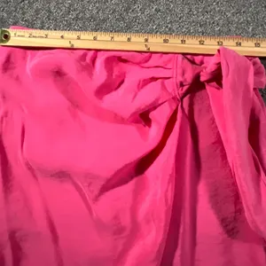 Zara Midi Skirt Womens Small Vibrant Pink‎ Faux Wrap Side Knot Summer thumbnail 6