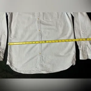 Brandy Melville Shirt Women’s One Size Striped Button Up Top Light Blue thumbnail 3