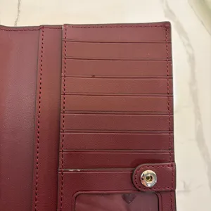 Kate Spade Burgundy Pebbled Leather Wristlet Wallet thumbnail 11