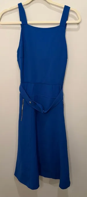 GREY Jason Wu Cobalt‎ Blue Belted Midi Dress Size 4 thumbnail 1