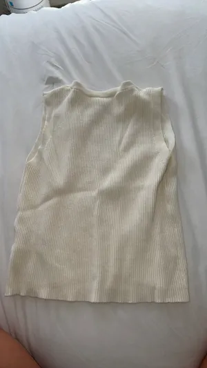 Creme sweater top White thumbnail 2