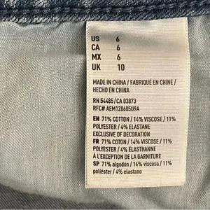 American Eagle 360 Super Stretch Bluet High Rise Short Womens Jeans SZ 6 thumbnail 4