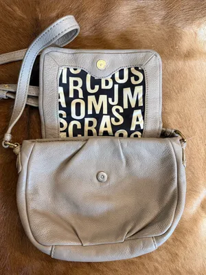 Marc by Marc Jacobs Crossbody Bag Grey Taupe Leather thumbnail 6