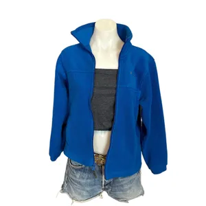 Columbia Fleece Jacket Electric Blue Small Kids 14-16 Full Zip Plush Pockets NEW thumbnail 3