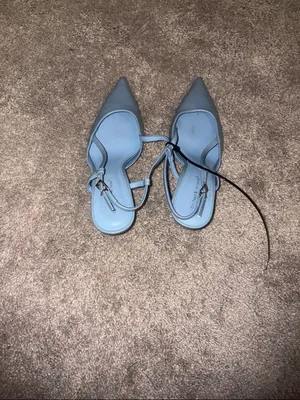 Classic steal Blue Pointed Toe Slingback Heels size 41 new thumbnail 2