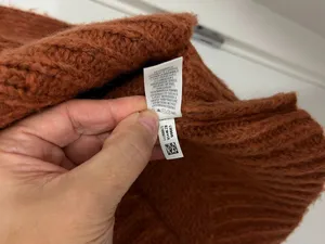 Aerie Medium Rust Brown Fair Isle Nordic Soft Pullover Sweater thumbnail 6
