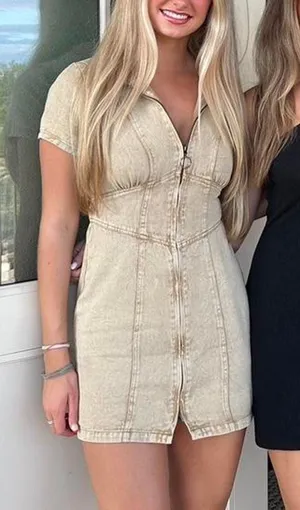 Light brown utility dress Tan thumbnail 1