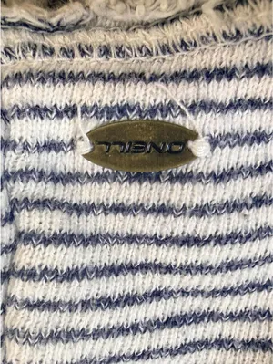 O’Neil Womens Medium NWOT Navy White Striped Pullover Hoodie 100% Cotton thumbnail 4
