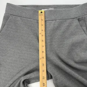 LOFT Gray Houndstooth Ponte Pull-On Straight Leg Dress Pants NEW Size M thumbnail 9
