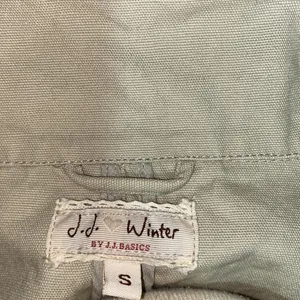Women’s JJ utility jacket coat canvas contrast sleeves faux Leather small tan thumbnail 7