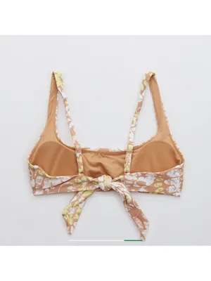 Aerie Scoop tie bikini top and Crossover High Cut Cheeky Bikini Bottom L sands thumbnail 6