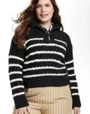 La Ligne Black Textured Knit Sweater thumbnail 1