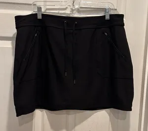 Tek Gear‎ DryTek Black Athletic Skort XL Drawstring Zip Pockets Built-in Shorts thumbnail 1