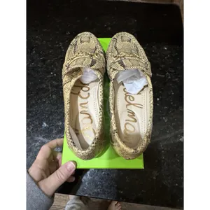 Sam Edelman Lucca Loafers Tan snake Print leather print Size 7 Equestrian thumbnail 5