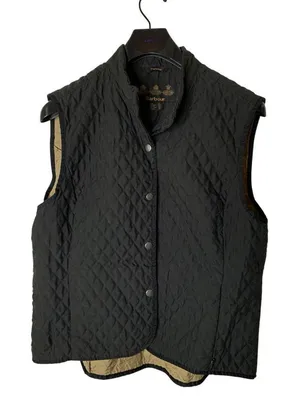 Barbour Lightweight Quilt Gilet Vest black women's size 14 thumbnail 1