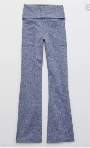 Aerie Large Regular OFFLINE Hugger High Waisted Foldover Flare Legging thumbnail 6