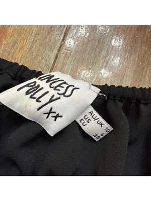 Princess Polly Black Cut Out Mini Dress Size 6 Ruffle Skirt thumbnail 5