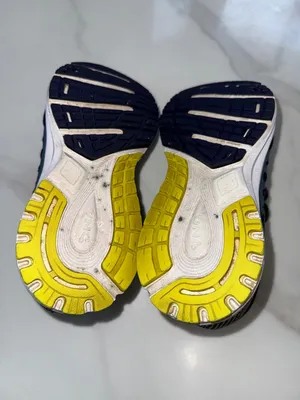 Brooks Men's Athletic Running Shoes - Navy and Lime Green thumbnail 11