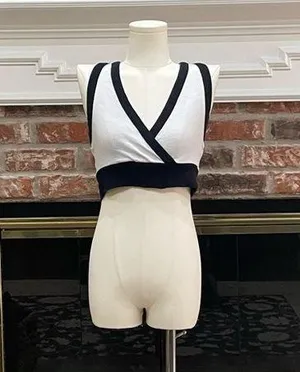 Forever 21 black and white sleeveless crop top / M / Excellent condition thumbnail 6