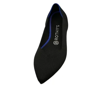 Rothys The Point‎ Black Solid Pointed Toe Sustainable Knit Flats Womens 8.5 thumbnail 6