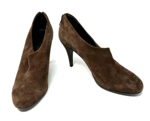 J. Crew size 9.5 heeled booties brown suede leather made in‎ italy 28668 thumbnail 1