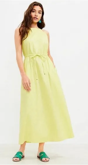 Loft Green Midi Dress thumbnail 1