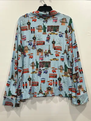 Beauty Sleep Social Eloise Cozy Pajama Set 2pc NEW Holiday Hopping XXL thumbnail 7