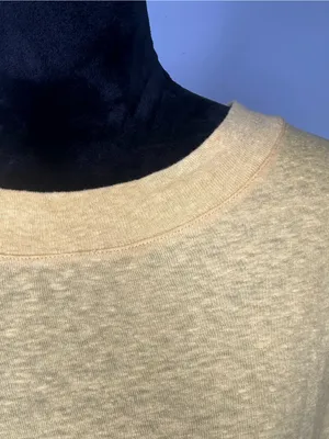 FP Beach Free People Mustard Yellow Wrap Front Midi T-Shirt Dress Women XS Small thumbnail 5