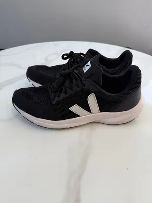 Veja Women's Black and White Athletic Sneakers thumbnail 2