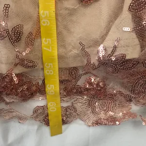 Lulu's size XL Rose Gold Sequin Floral Embroidered Mesh Fabric maxi mermaid ball thumbnail 7