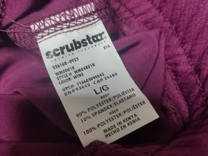 NWOT scrubstar Wine Color Performance Scrub Pant thumbnail 5