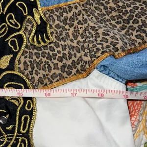 Zana di women’s long sleeve button front cheetah leopard gold tacky animal print thumbnail 4