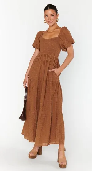SHOW ME YOUR MUMU Joanna Maxi Dress In Brown thumbnail 1