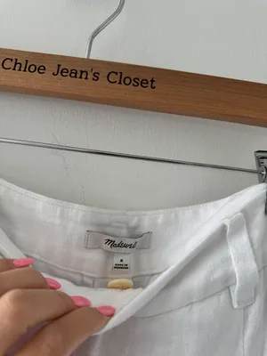 Madewell NWT White Harlow Wideleg Linen Pants 8 thumbnail 7