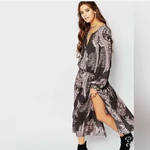 FREE PEOPLE Out Of The Woods Dress With Side Splits Size Medium thumbnail 2