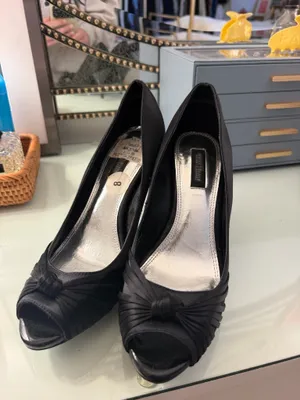White House Black Market Satin Heels thumbnail 2