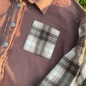 Papermoon button up sweatshirt Flannel Shacket Fall Size L thumbnail 3