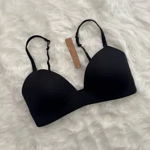 Skims Wireless Form Maternity T-Shirt Demi Nursing Bra Onyx Size 32D thumbnail 2