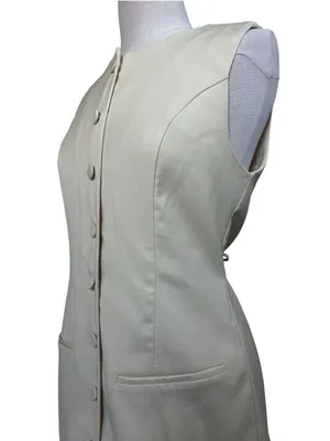 Abercrombie Mara High-Neck Vest Mini Dress in Butter Yellow Size Small Preppy thumbnail 3