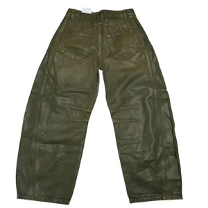 We The Free Free People Good Luck Mid-Rise Barrel Jeans Coated New Moon Brown 26 thumbnail 3