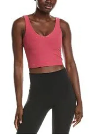 Beyond Yoga Spacedye Good Day V-Neck Cropped Tank Top Red Small thumbnail 1