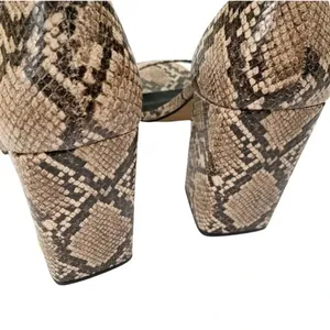 Chelsea & Violet Tara Snake Print Block Heel Sandal 6 NWT thumbnail 6
