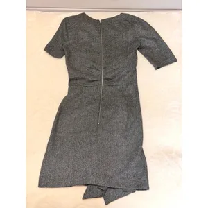 Isabel Marant Kingsley Draped Tweed Dress Wool Silk Blend Asymmetrical 36/US 4 thumbnail 5