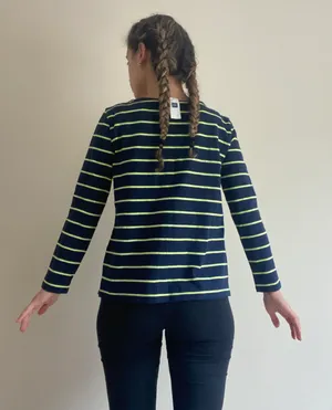 Gap Navy Green Lime Striped Shirt NWT thumbnail 3