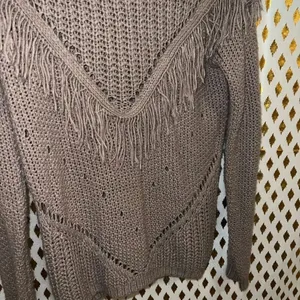 Solemio Brown sweater tassels western cowboy size S thumbnail 4