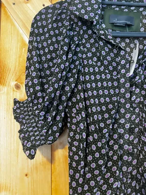 NWT Anthropologie Button Front Puff Sleeve Midi Dress -‎ Moss Green Floral 0 thumbnail 9