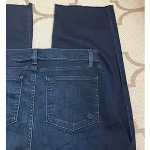Fidelity Denim Malibu High wide crop raw hem Venetian Blue Jeans, size 31 thumbnail 13