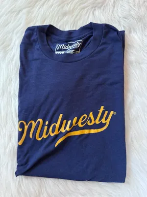 Women’s Midwest Girl “Midwesty” Script Graphic T-Shirt Royal Blue Large thumbnail 8